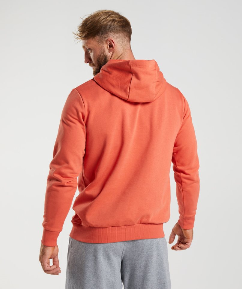 Men's Gymshark Sharkhead Infill Hoodie Orange | NZ 2TVQPE